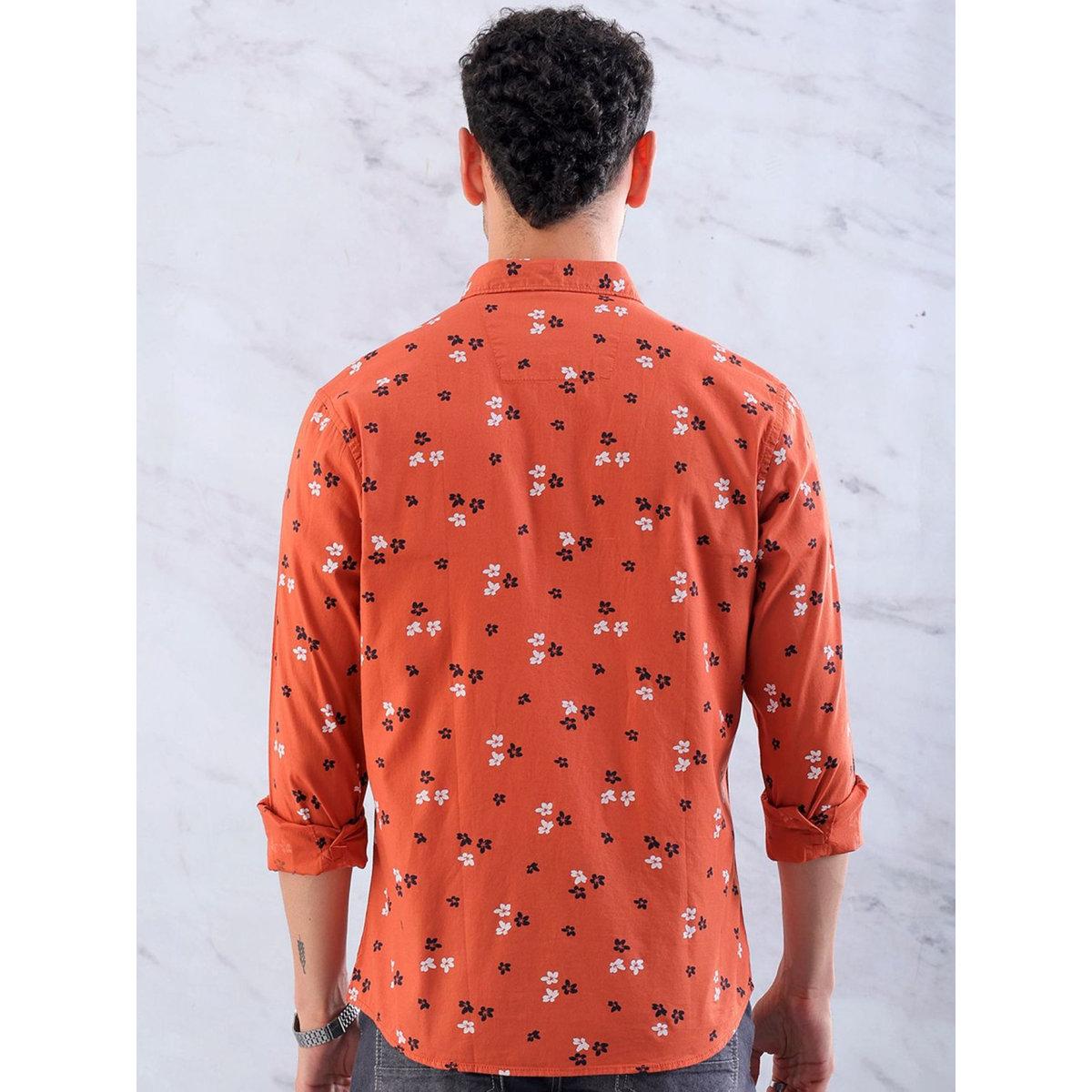 Hardsoda Men Regular Fit Ditsy Print Casual Shirt-men-clothing-shirts-image-4
