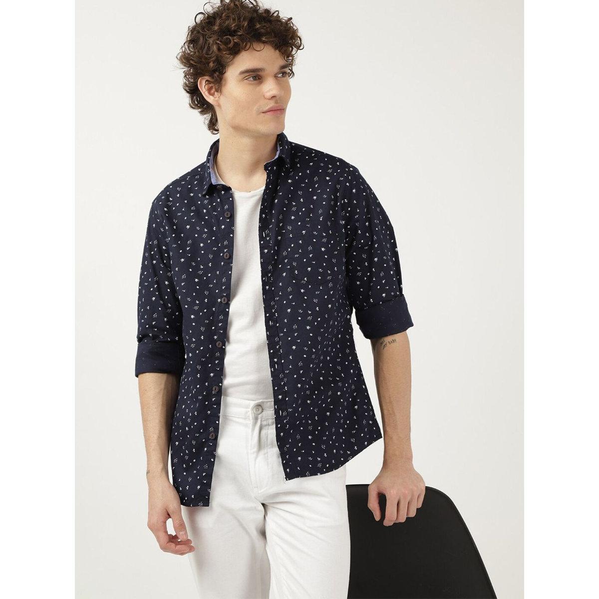 قميص بطبعة ديتسي وياقة سليم-men-clothing-shirts-image-6