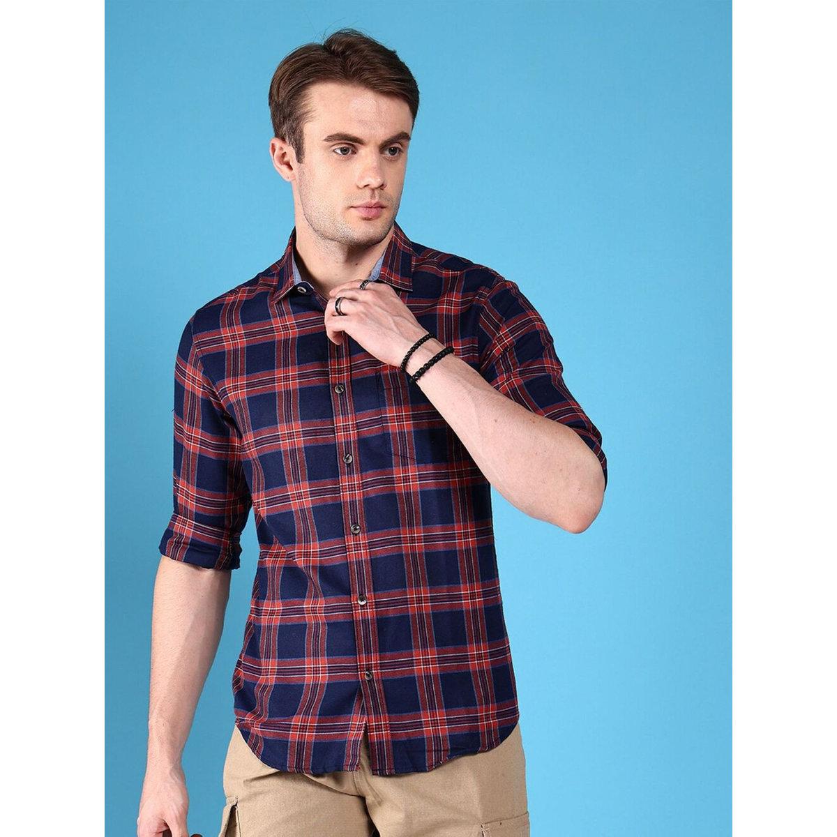 Hardsoda Men Regular Fit Checkered Casual Shirt-men-clothing-shirts-image-1