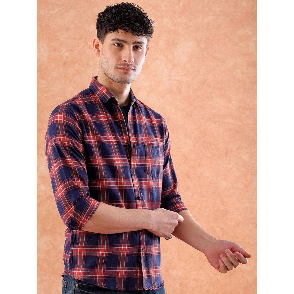 Hardsoda Men Plaid Flannel Casual Shirt-men-clothing-shirts-image-3
