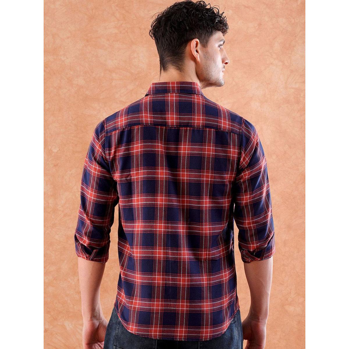 Hardsoda Men Plaid Flannel Casual Shirt-men-clothing-shirts-image-4