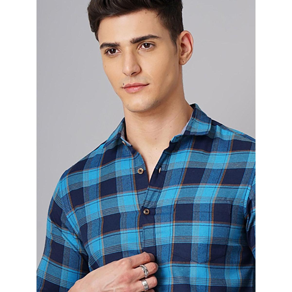 قميص بطبعة مربعات وقصة عادية-men-clothing-shirts-image-2