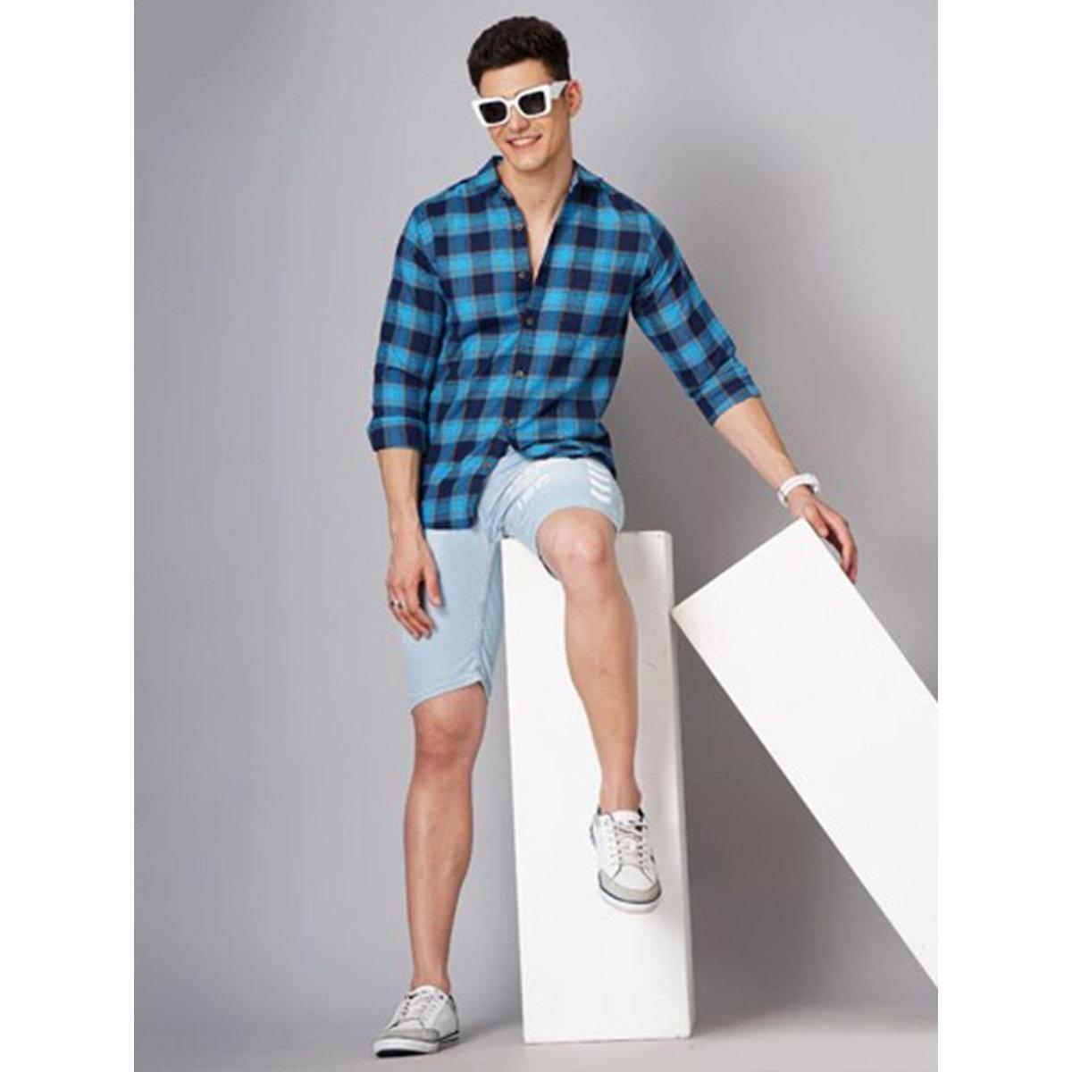 Hardsoda Men Regular Fit Checkered Casual Shirt-men-clothing-shirts-image-4