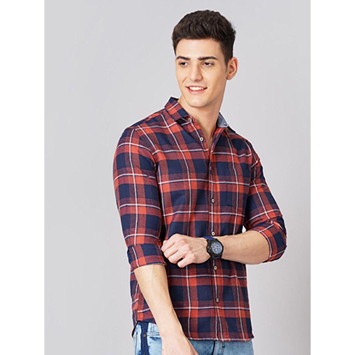 Hardsoda Men Checked Flannel Casual Shirt-men-clothing-shirts-image-3