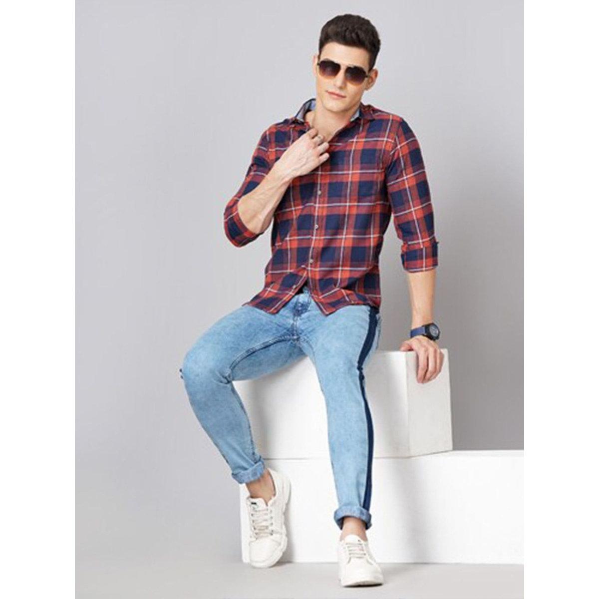 قميص بطبعة مربعات-men-clothing-shirts-image-4