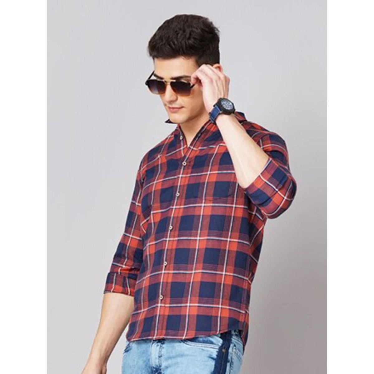 Hardsoda Men Checked Flannel Casual Shirt-men-clothing-shirts-image-6