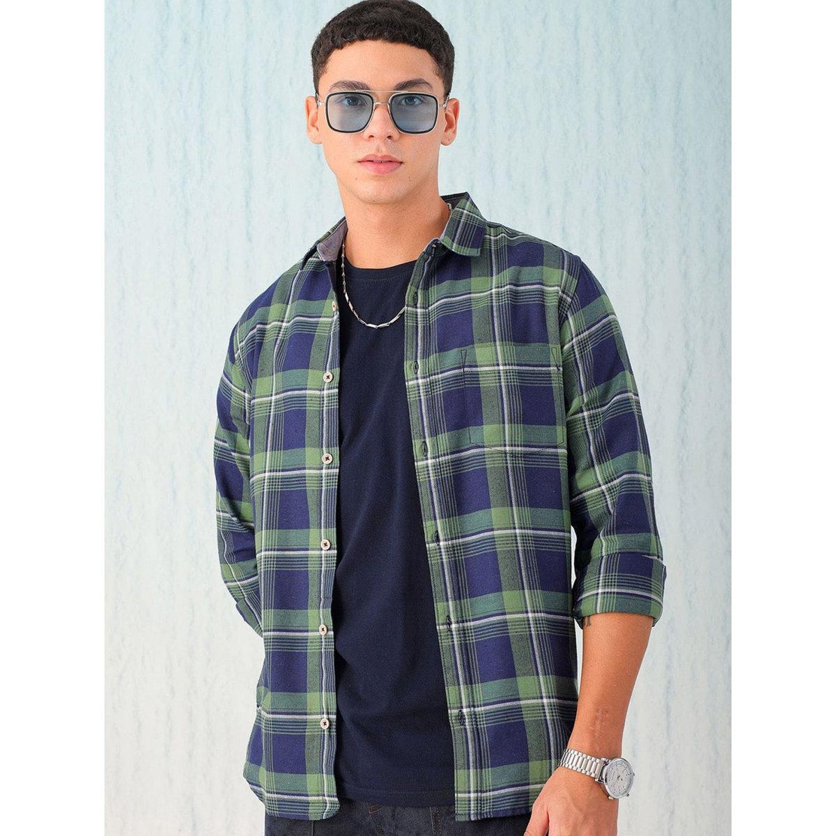 قميص بطبعة مربعات وقصة عادية-men-clothing-shirts-image-1