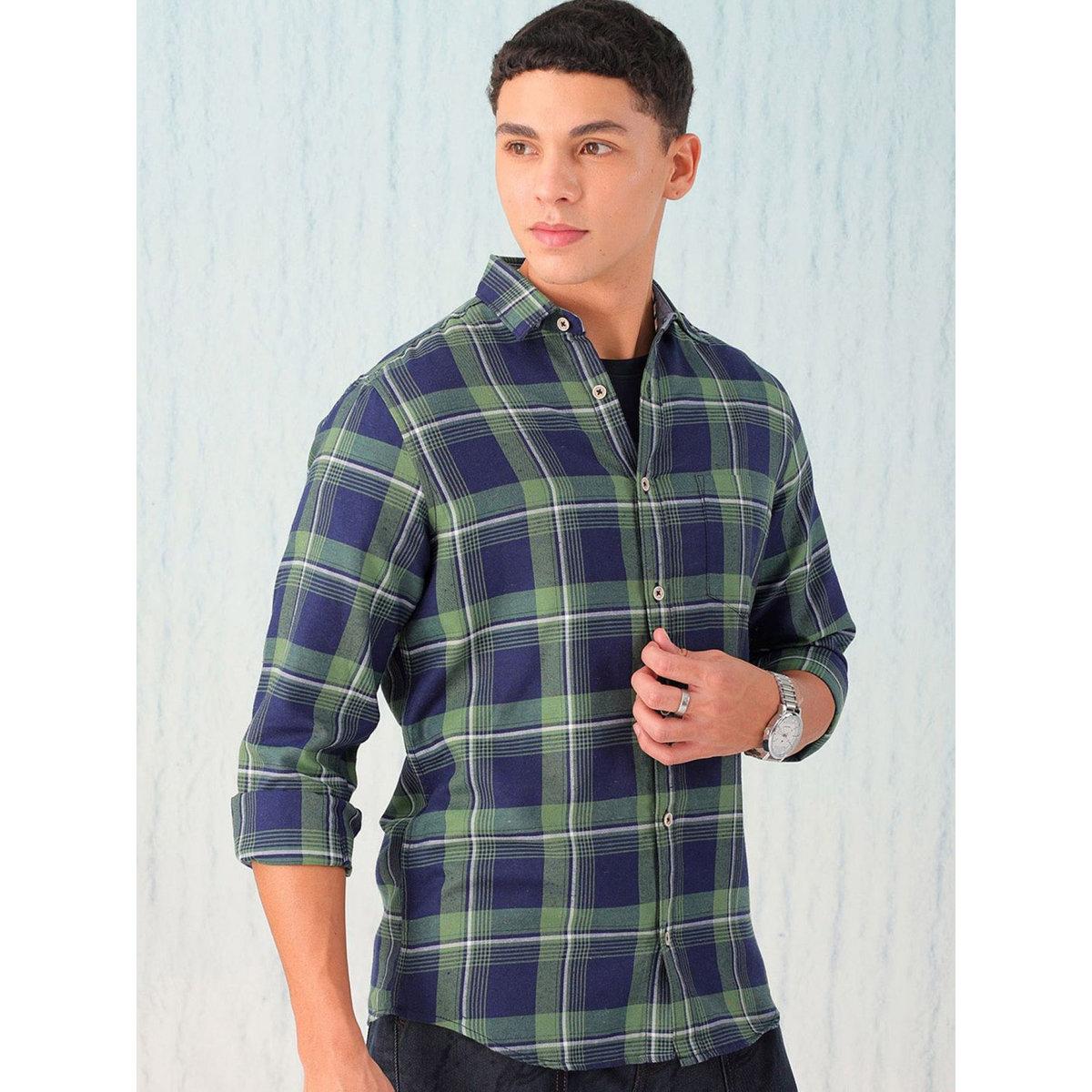Hardsoda Men Regular Fit Checkered Casual Shirt-men-clothing-shirts-image-3