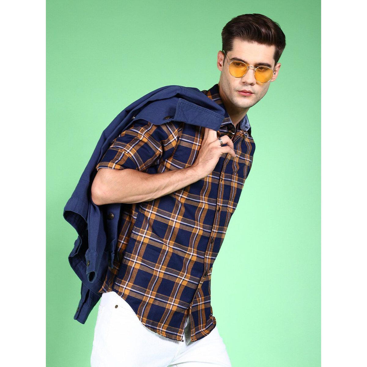 Hardsoda Men Regular Fit Checkered Casual Shirt-men-clothing-shirts-image-6