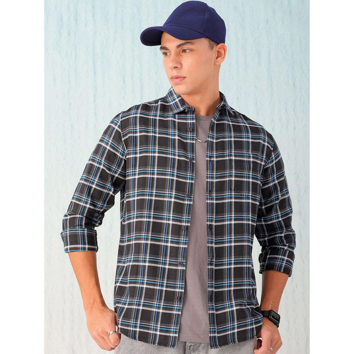 Hardsoda Men Regular Fit Checkered Casual Shirt-men-clothing-shirts-image-1