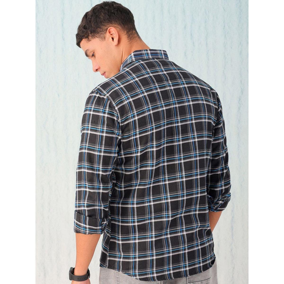 Hardsoda Men Regular Fit Checkered Casual Shirt-men-clothing-shirts-image-4