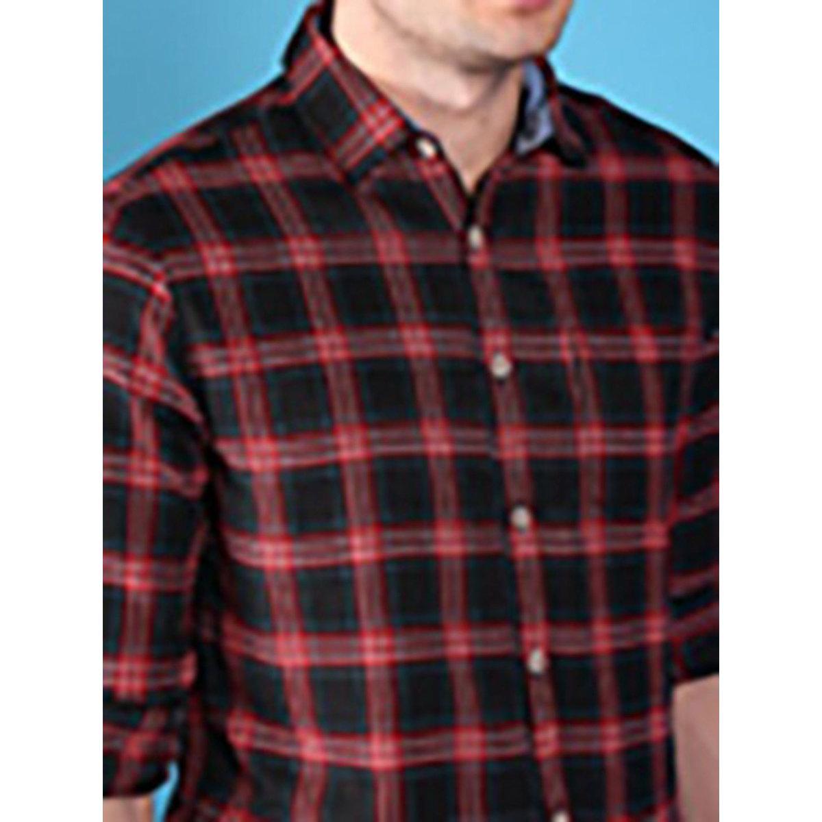 قميص بطبعة مربعات-men-clothing-shirts-image-2