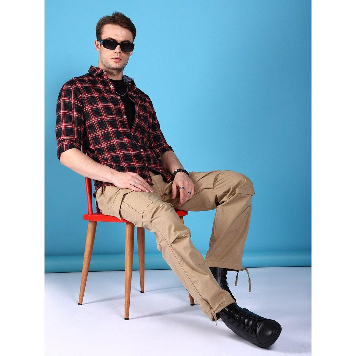 Hardsoda Men Checked Casual Shirt-men-clothing-shirts-image-4