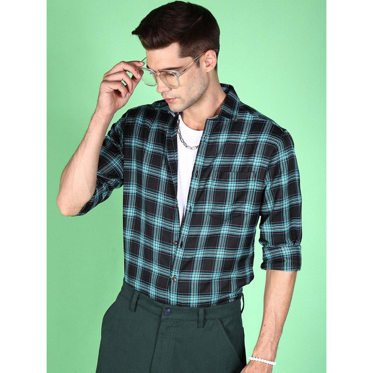 Hardsoda Men Regular Fit Checkered Casual Shirt-men-clothing-shirts-image-1