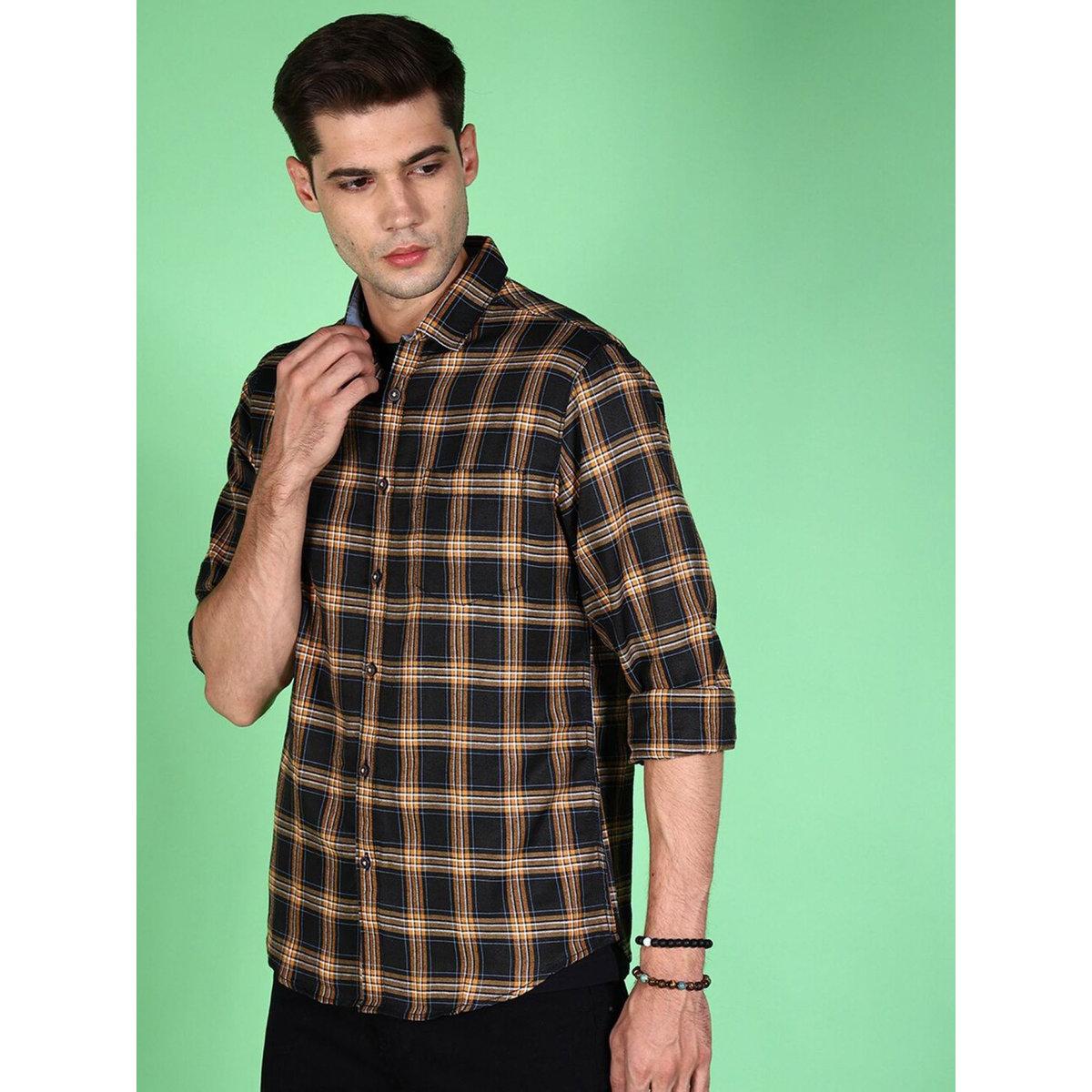 قميص بطبعة مربعات وقصة عادية-men-clothing-shirts-image-3