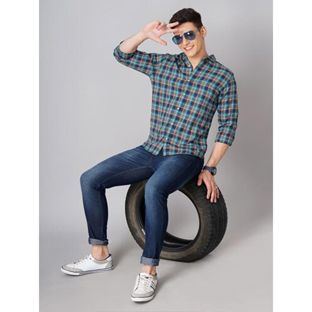 Hardsoda Men Regular Fit Checkered Casual Shirt-men-clothing-shirts-image-6
