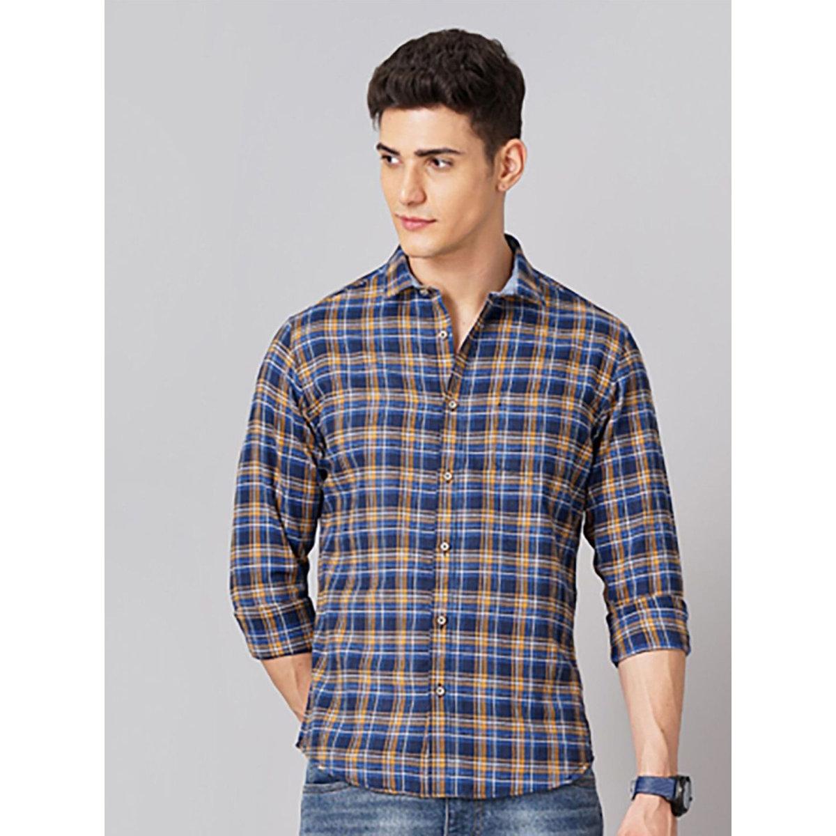 قميص بطبعة مربعات وقصة عادية-men-clothing-shirts-image-1