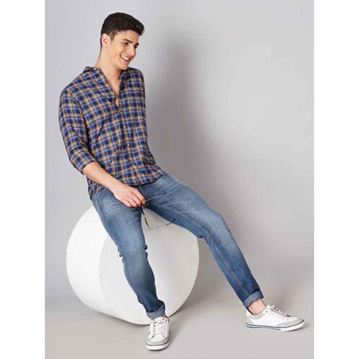 Hardsoda Men Regular Fit Checkered Casual Shirt-men-clothing-shirts-image-4