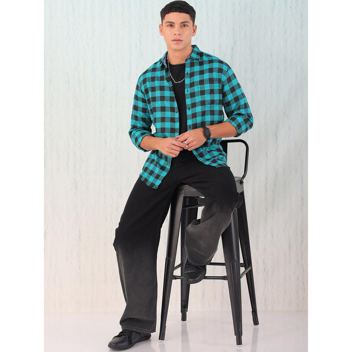 قميص بطبعة مربعات-men-clothing-shirts-image-2