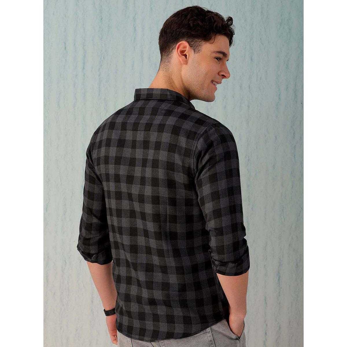 Hardsoda Men Regular Fit Checkered Casual Shirt-men-clothing-shirts-image-5