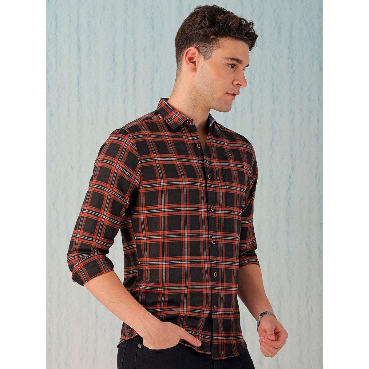 Hardsoda Men Checked Flannel Casual Shirt-men-clothing-shirts-image-3