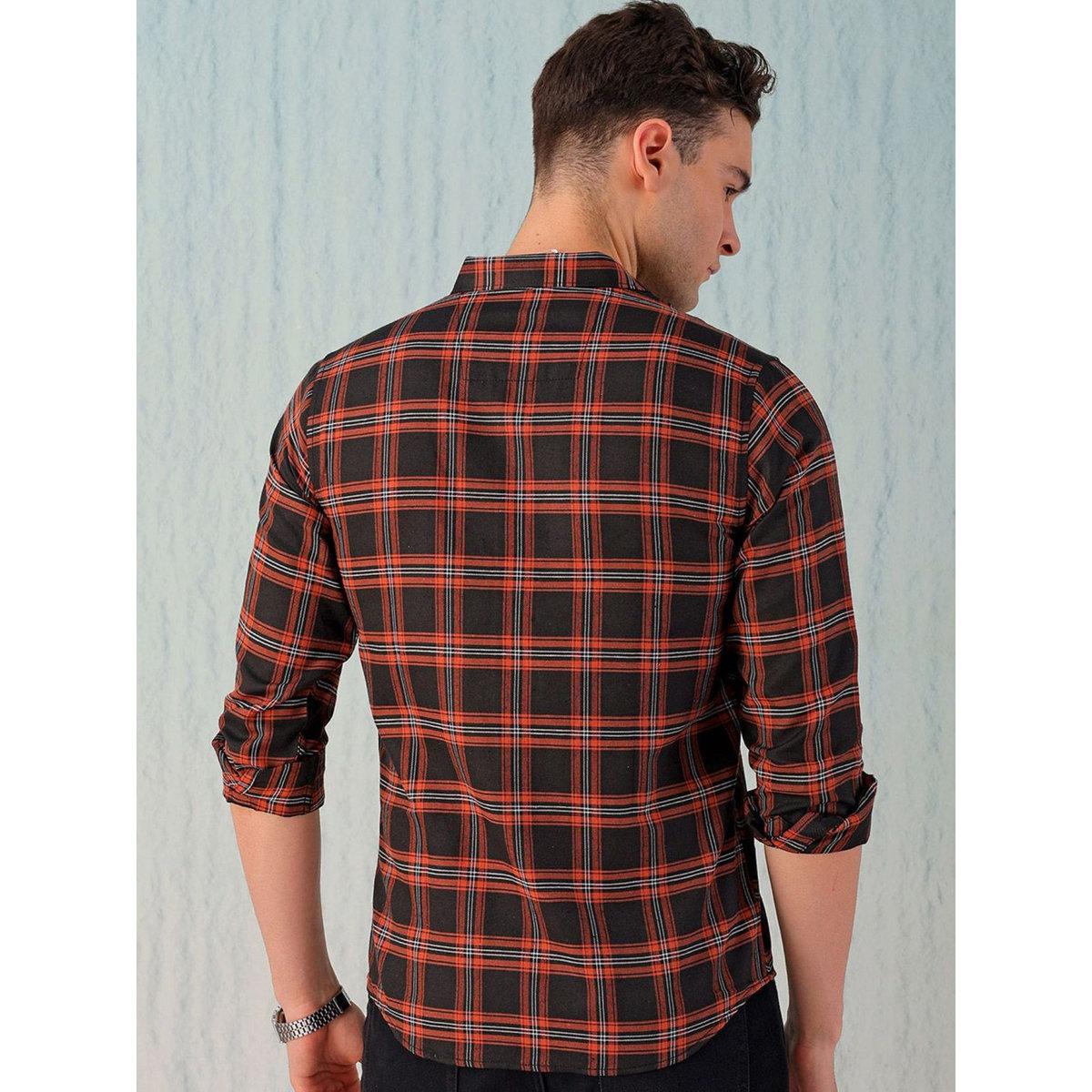 Hardsoda Men Checked Flannel Casual Shirt-men-clothing-shirts-image-4
