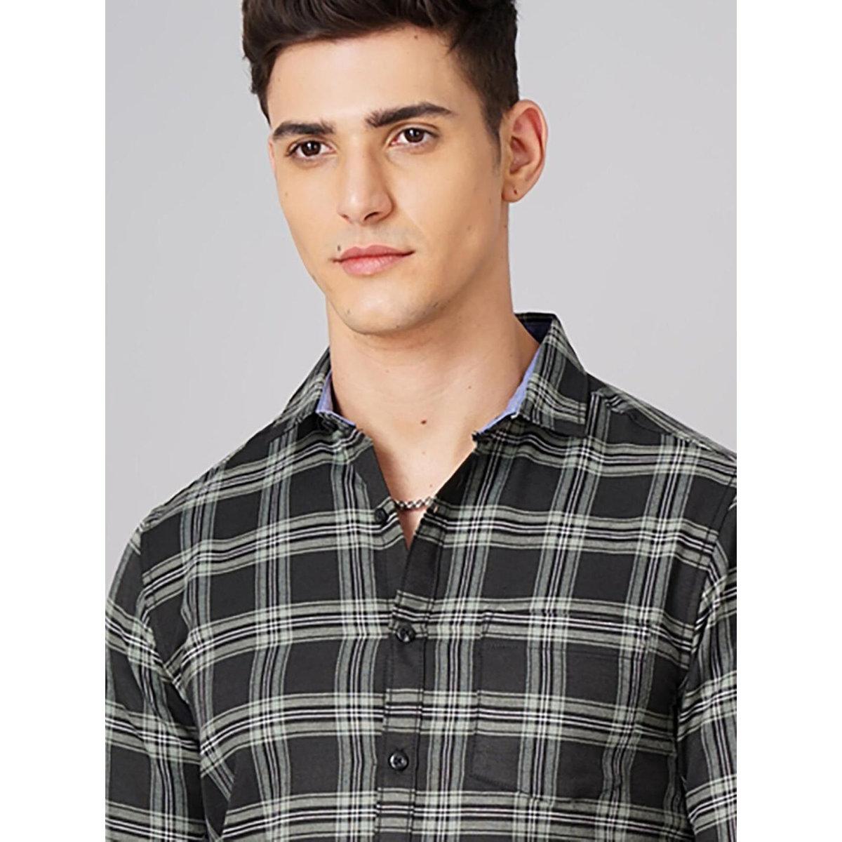 Hardsoda Men Black Checkered Casual Shirt-men-clothing-shirts-image-2