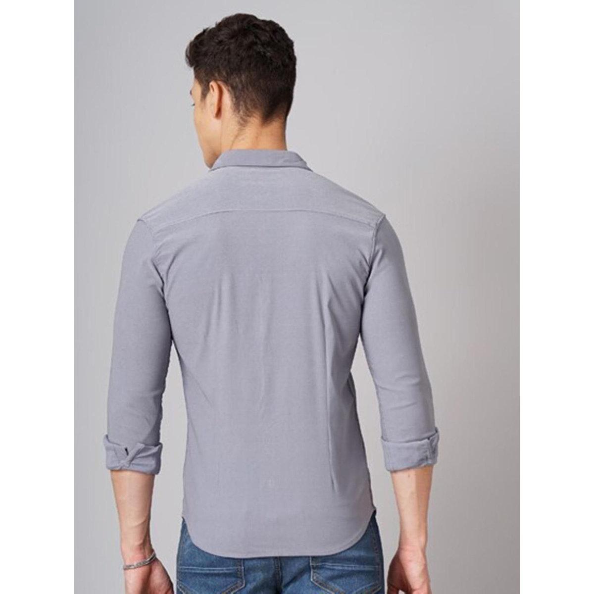 قميص بطبعة مربعات وقصة سليم فيت-men-clothing-shirts-image-4