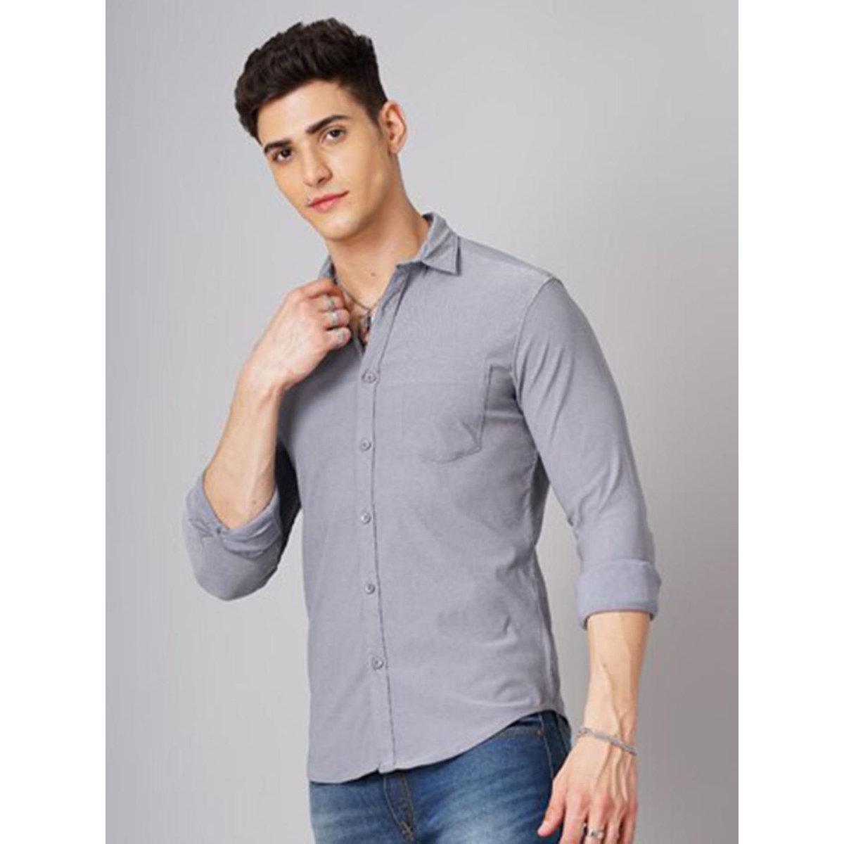 قميص بطبعة مربعات وقصة سليم فيت-men-clothing-shirts-image-5