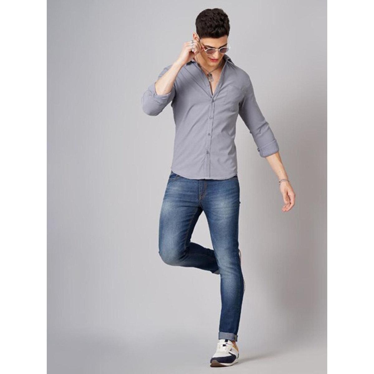 قميص بطبعة مربعات وقصة سليم فيت-men-clothing-shirts-image-6