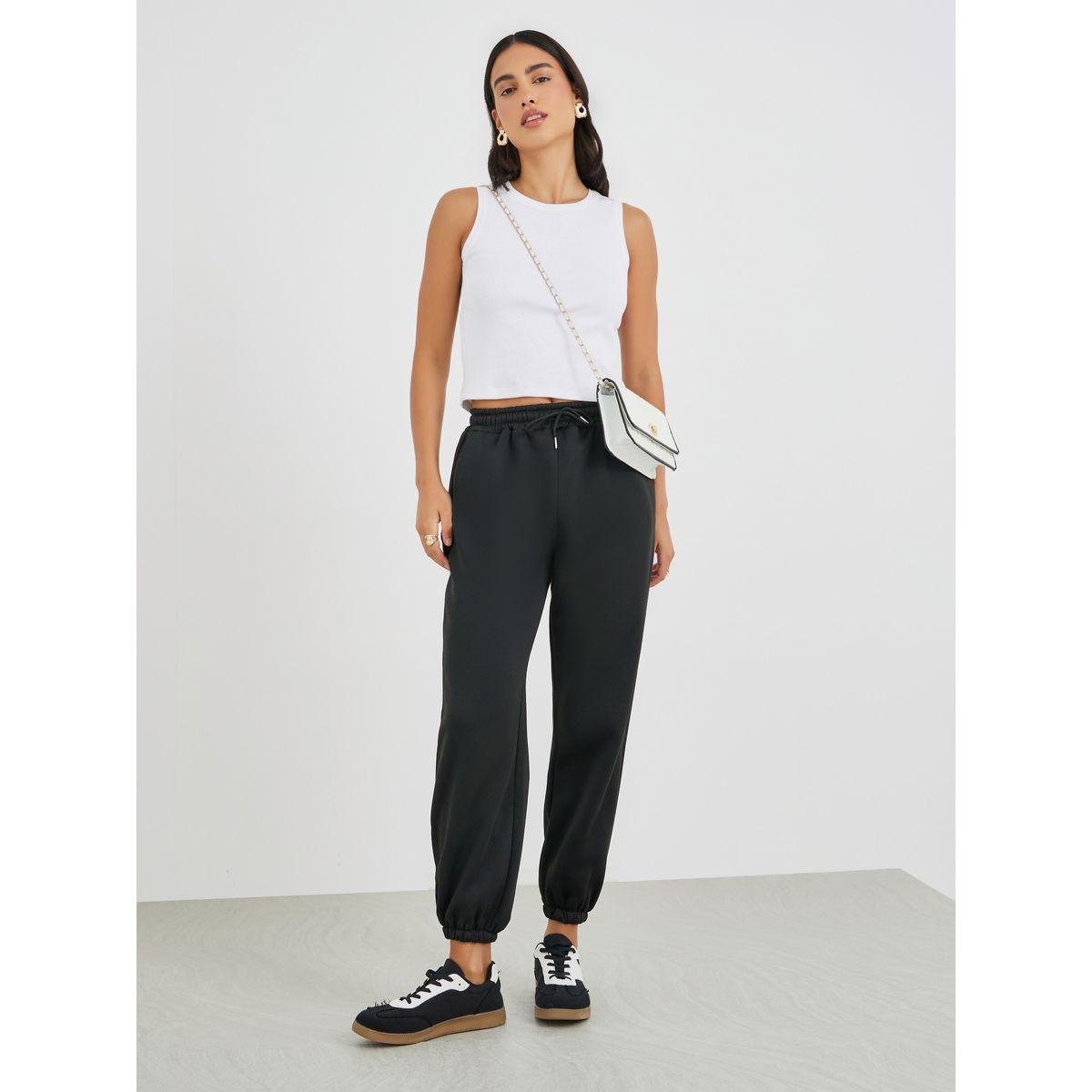 جوغر بقصة مريحة وأربطة-women-clothing-bottoms-joggers-image-1