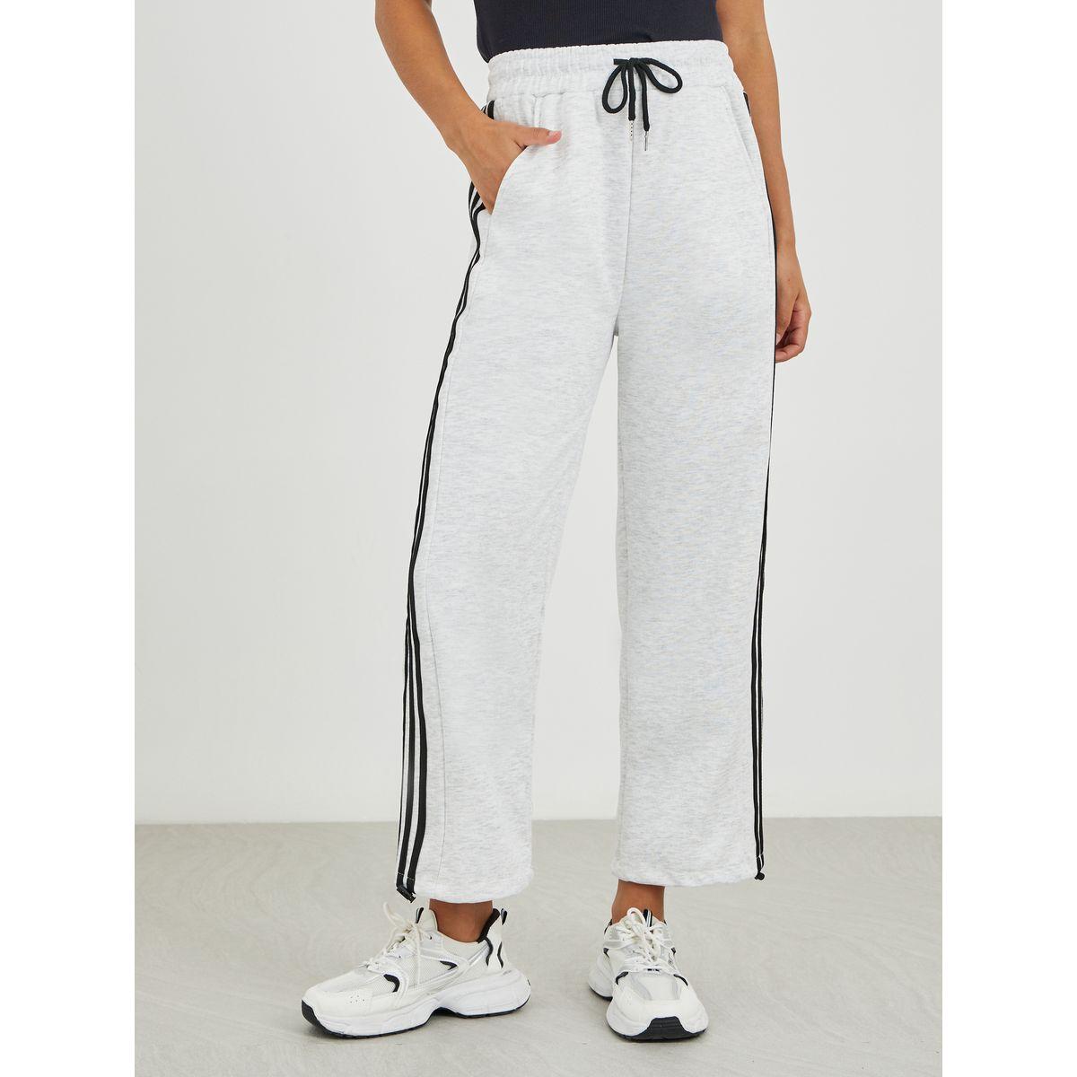 جوغر بأرجل واسعة وشريط جانبي مع أربطة-women-clothing-bottoms-joggers-image-2
