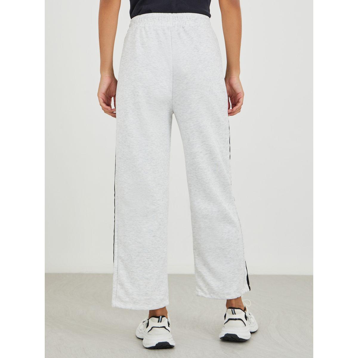 Styli Side Striped Wide Leg Joggers with Drawstring-women-clothing-bottoms-joggers-image-4