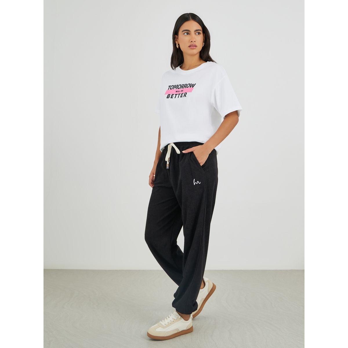Styli Relaxed Fit Joggers with Drawstring-women-clothing-bottoms-joggers-image-1