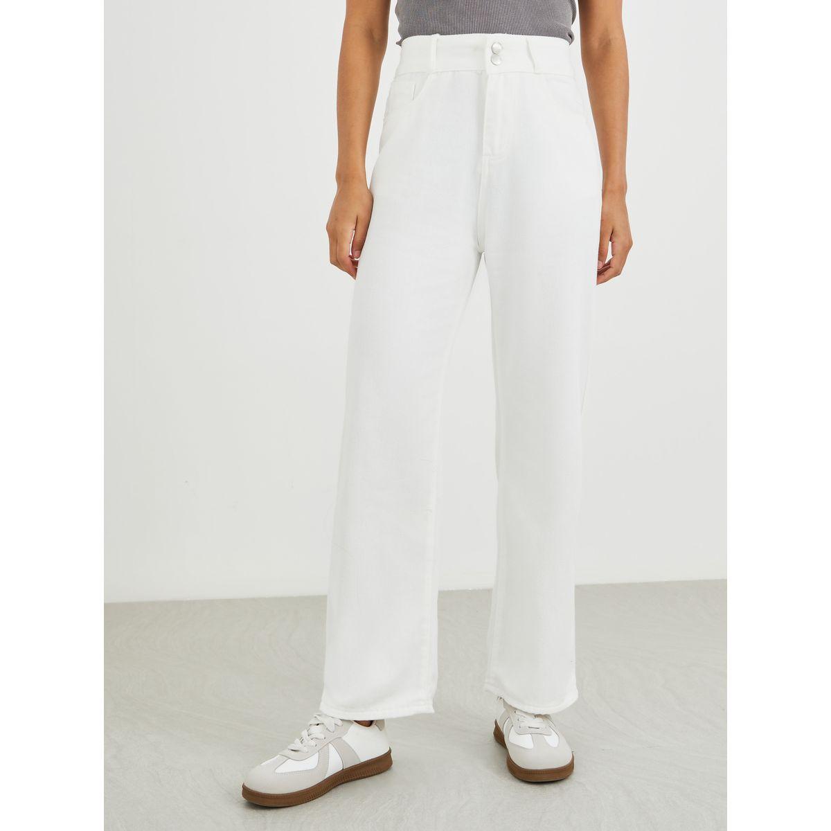Styli Solid Mid Rise Straight Fit Jeans-women-clothing-bottoms-jeans-image-2