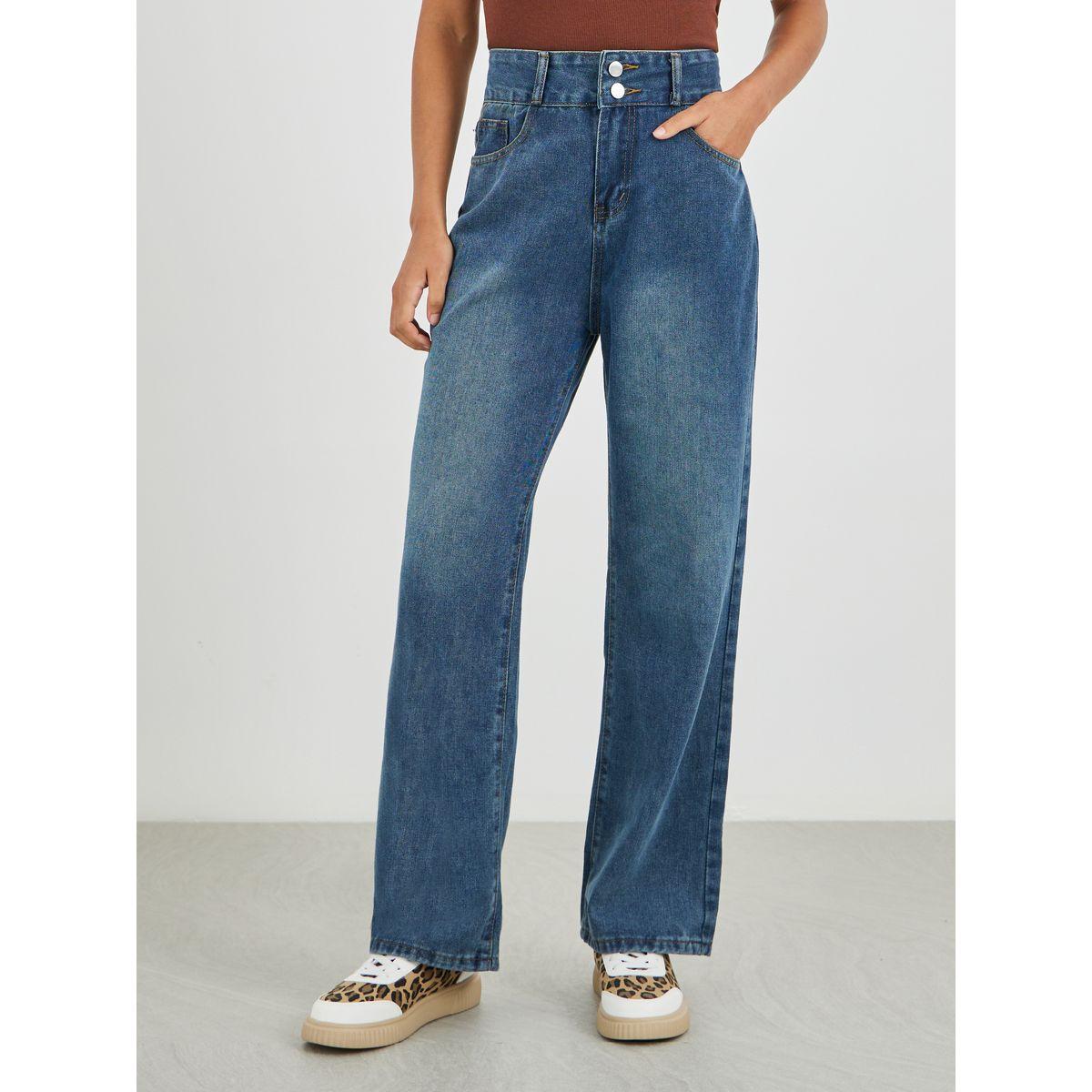 Styli Mid Rise Straight Fit Faded Jeans-women-clothing-bottoms-jeans-image-2