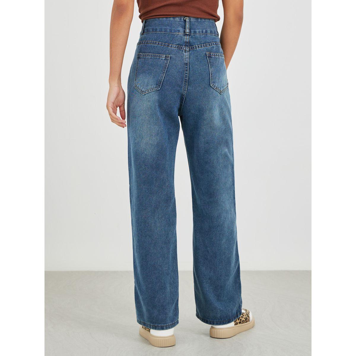 Styli Mid Rise Straight Fit Faded Jeans-women-clothing-bottoms-jeans-image-4