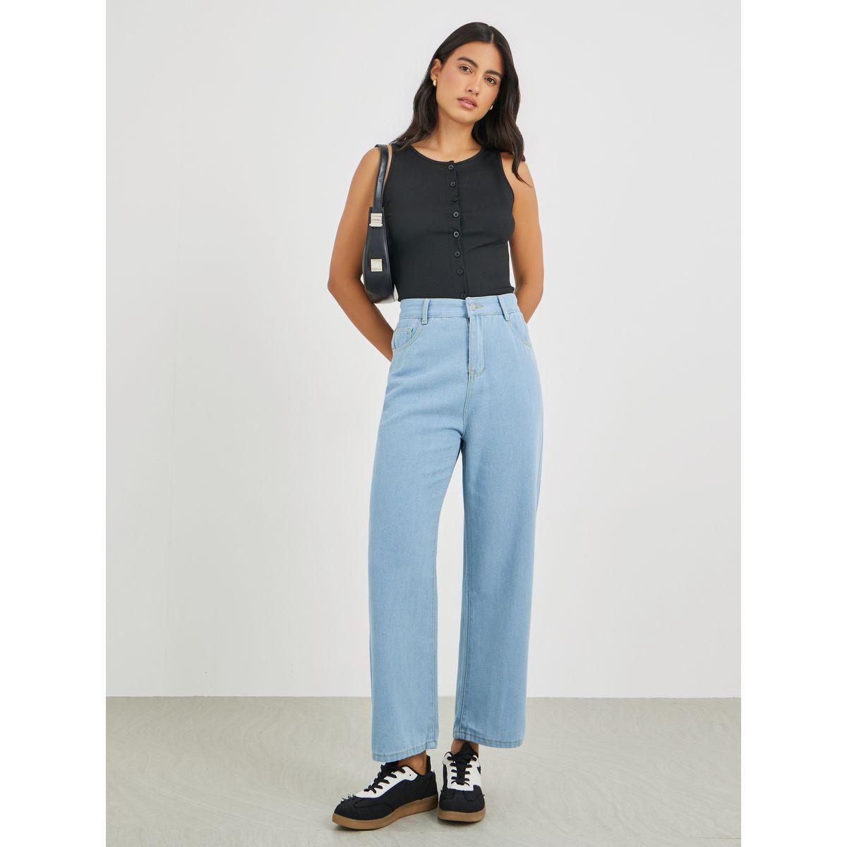 Styli Mid Rise Straight Fit Jeans-women-clothing-bottoms-jeans-image-1