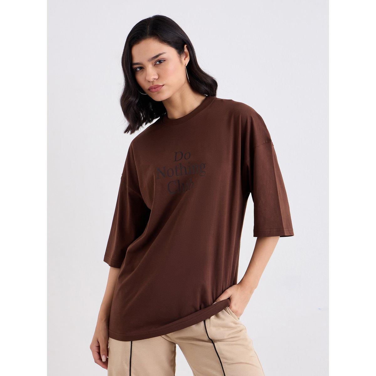 Styli Slogan Print Oversized Longline T-Shirt-women-clothing-tshirts-image-2