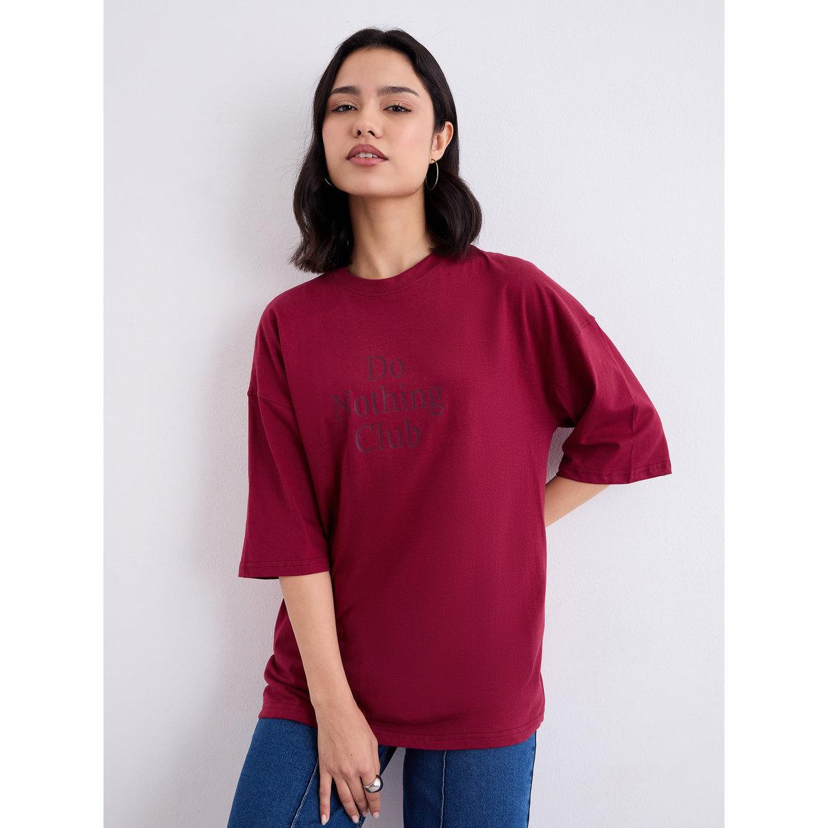 Styli Slogan Print Oversized Longline T-Shirt-women-clothing-tshirts-image-3