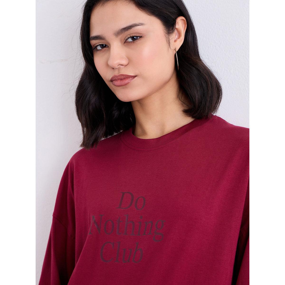 Styli Slogan Print Oversized Longline T-Shirt-women-clothing-tshirts-image-4