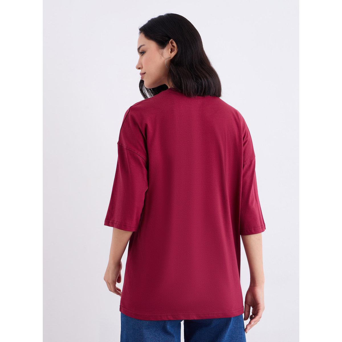 Styli Slogan Print Oversized Longline T-Shirt-women-clothing-tshirts-image-5