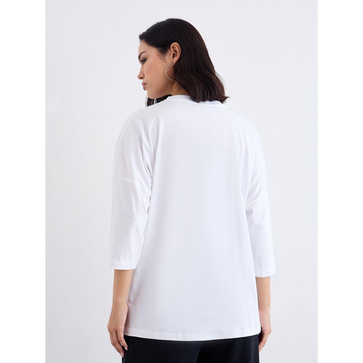 تيشيرت فضفاض بتفاصيل مُطرزة-women-clothing-tshirts-image-4