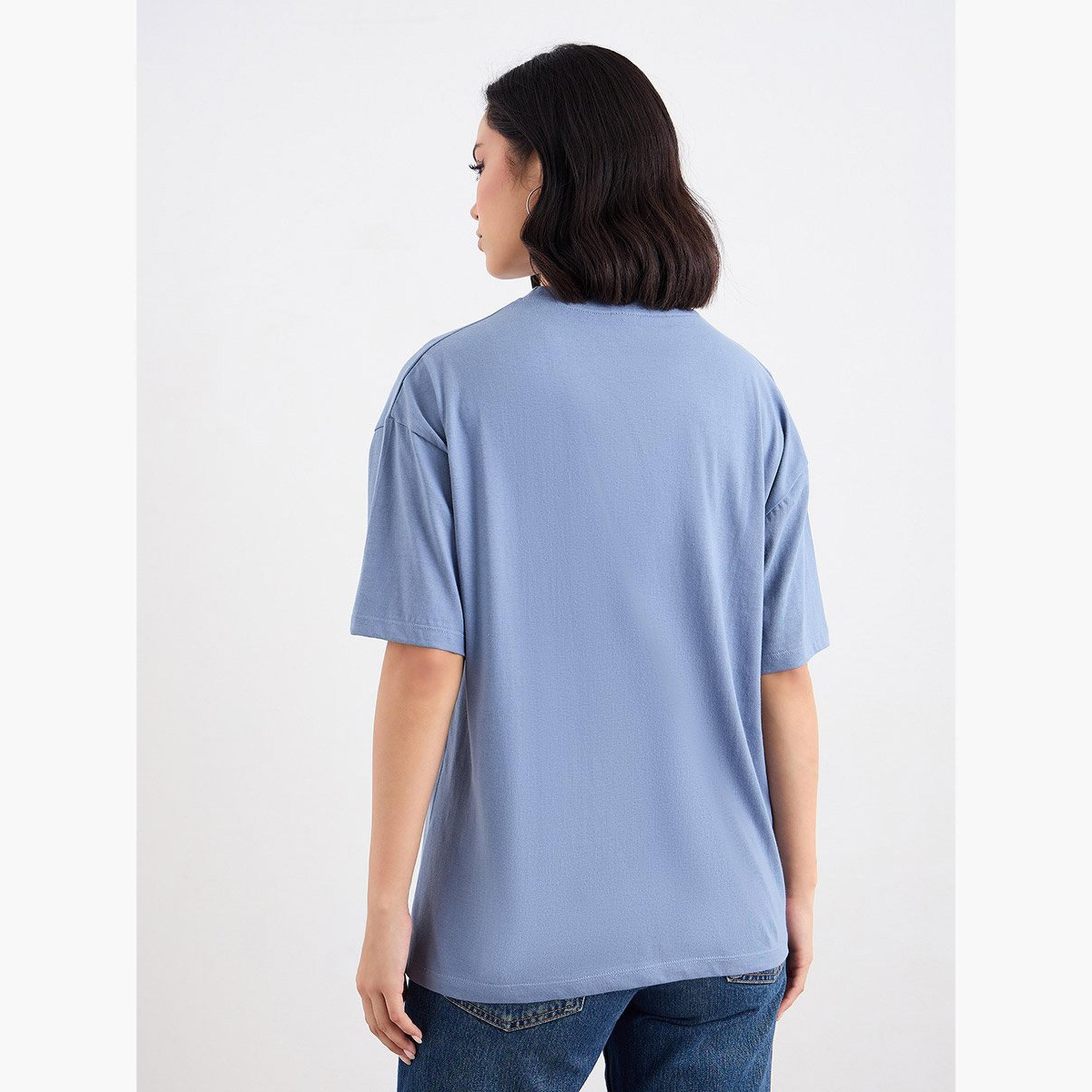 Styli Slogan Print Longline Oversized T-Shirt-women-clothing-tshirts-image-4