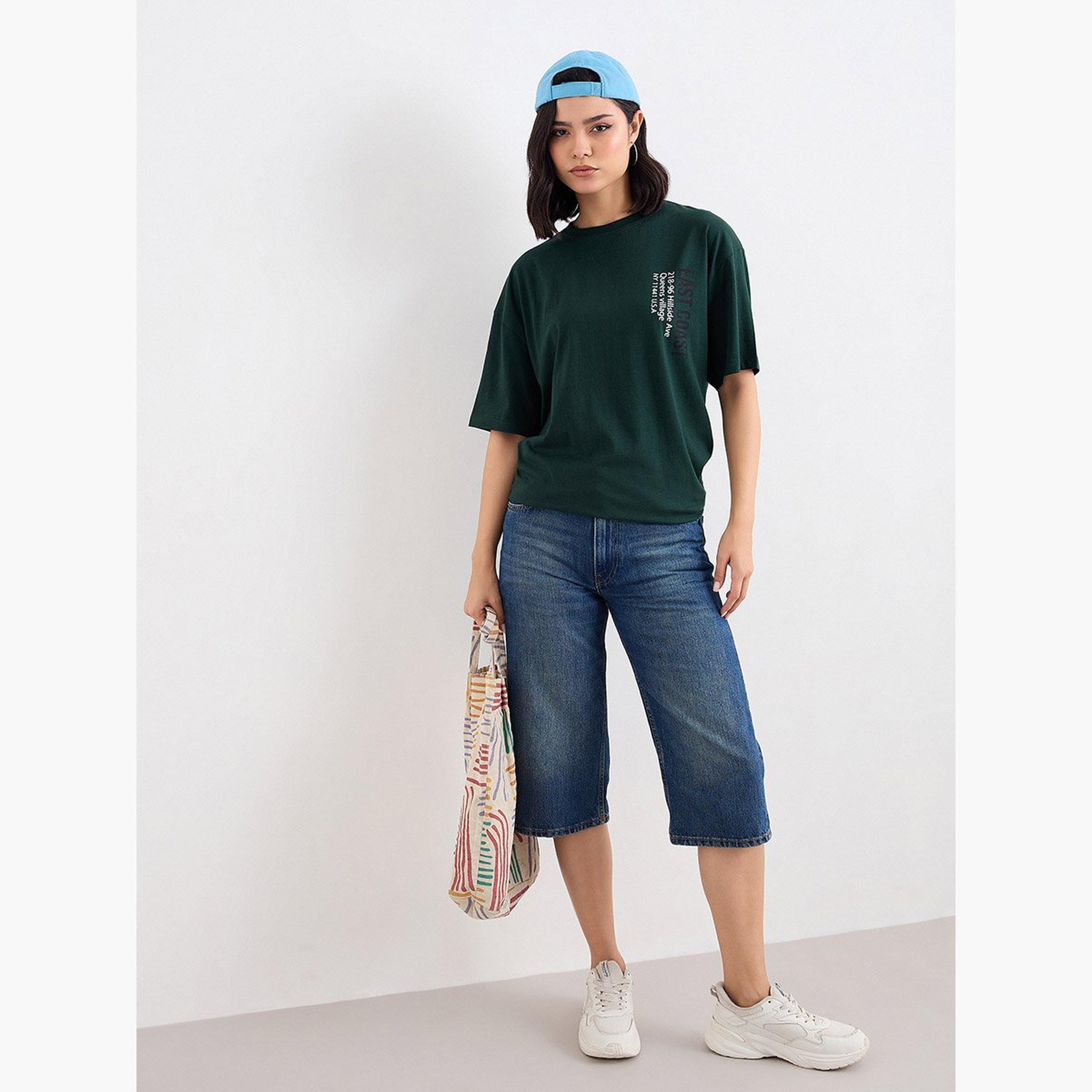 Styli Slogan Print Longline Oversized T-Shirt-women-clothing-tshirts-image-2