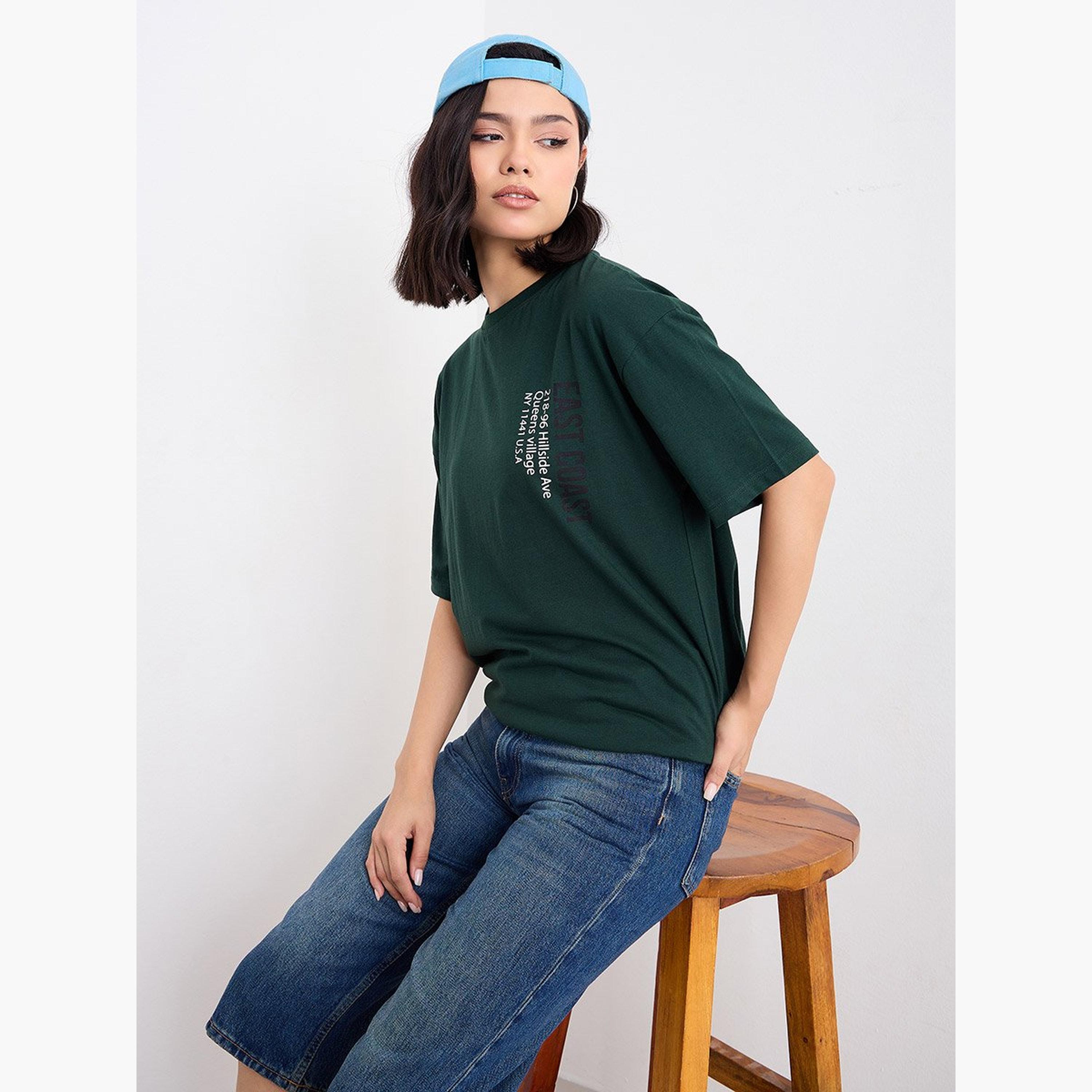 Styli Slogan Print Longline Oversized T-Shirt-women-clothing-tshirts-image-5