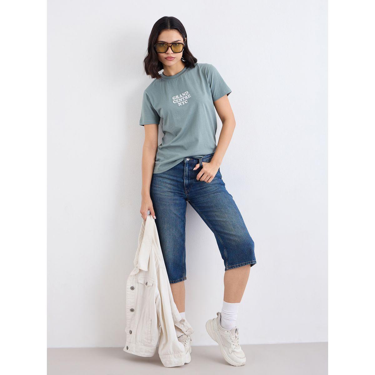 Styli Embroidered Detail Regular Fit T-Shirt-women-clothing-tshirts-image-1