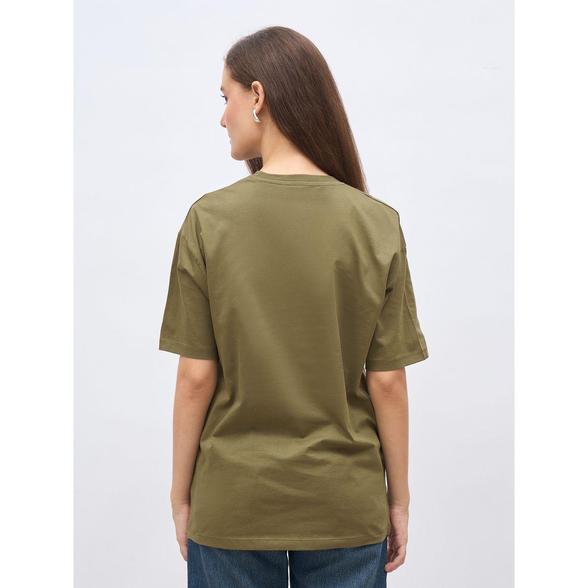 Styli Slogan Print Oversized T-Shirt with Dropped Shoulder-women-clothing-tshirts-image-5