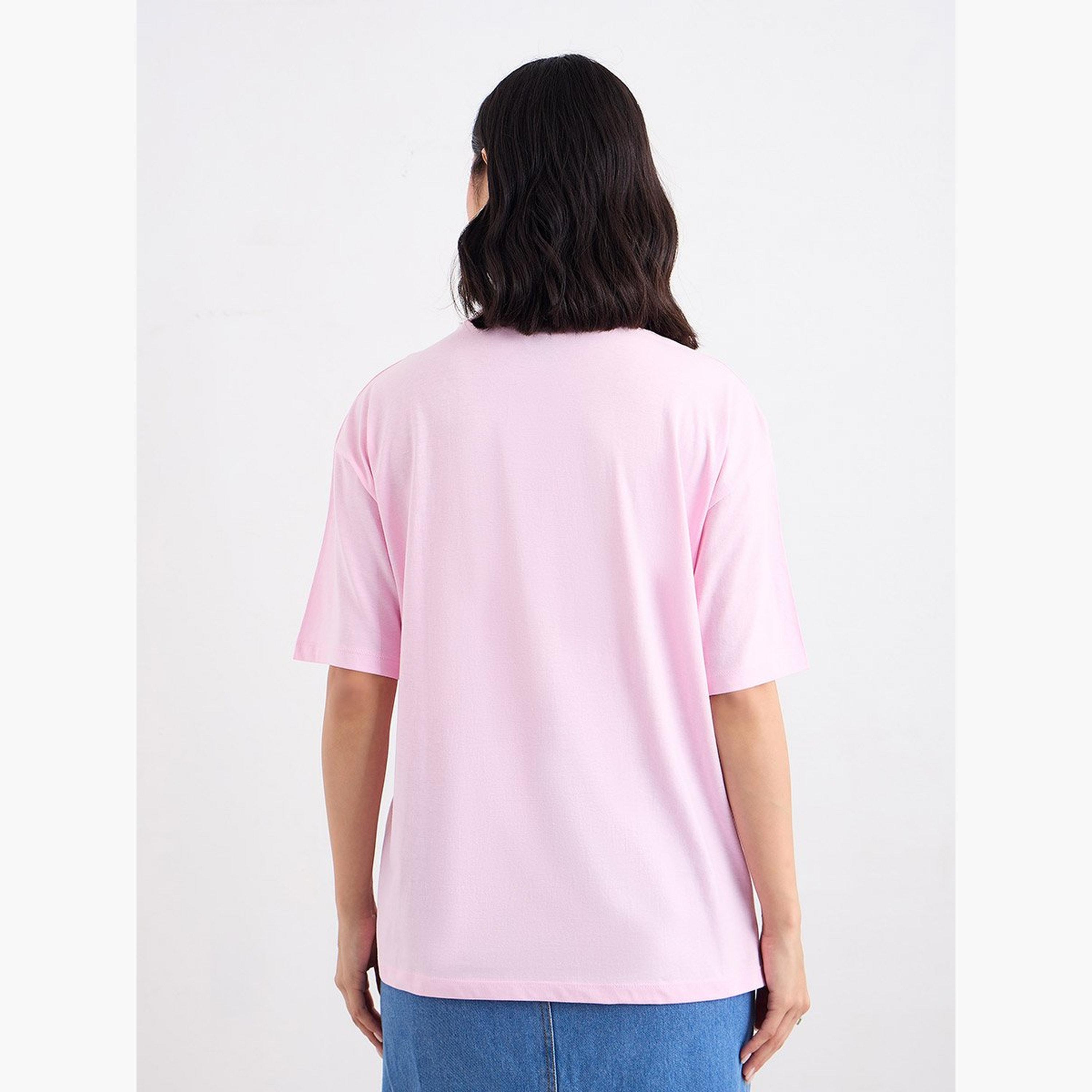 Styli Slogan Print Oversized Longline T-Shirt-women-clothing-tshirts-image-4