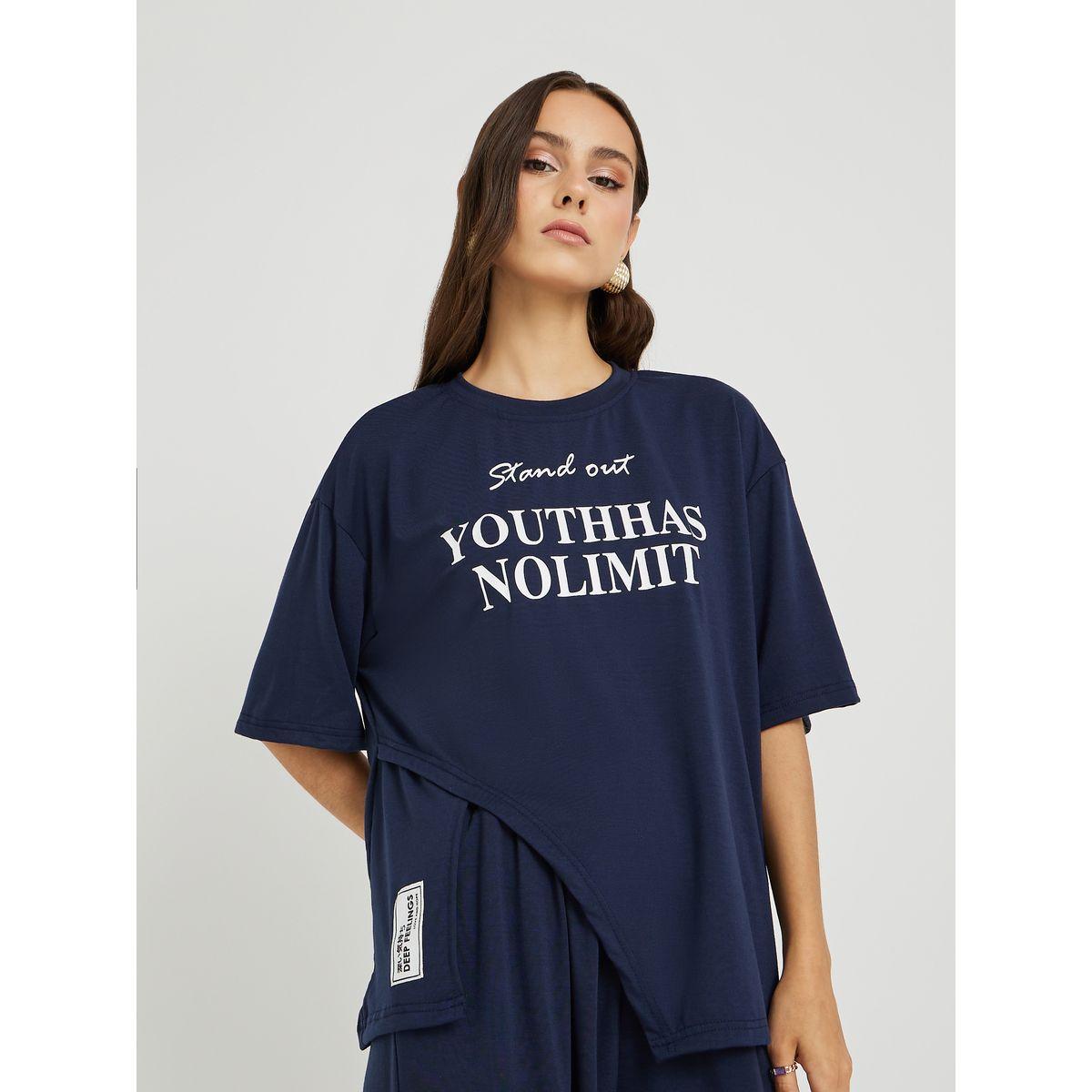 Styli Slogan Printed Short Sleeve T-Shirt and Pants Co-Ords-women-clothing-coordsets-image-3